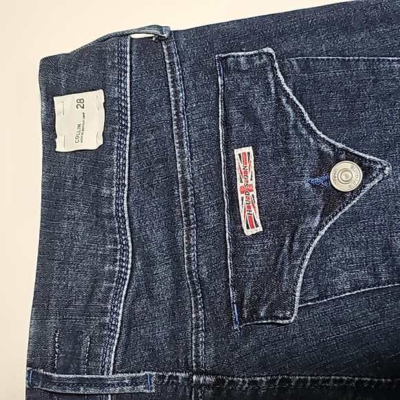 Hudson Collin Blue Jeans Denim Pants Mid-Rise Bootcut Crop Button Flap Pocket 28 - Picture 10 of 16